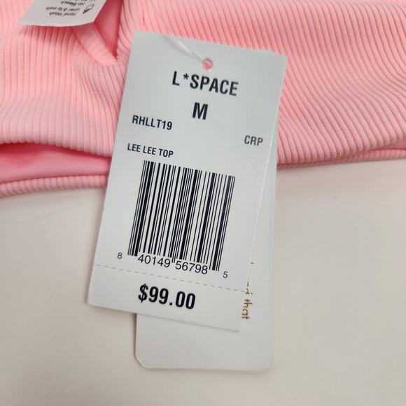 L*Space Lee Lee Bikini Top in Pink Size Medium NWT - Picture 3 of 4